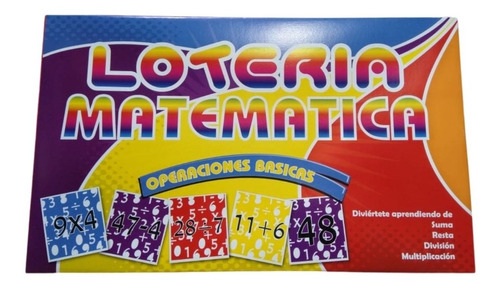 Lotería Didáctica Matemáticas Aprende Y Diviértete Y A