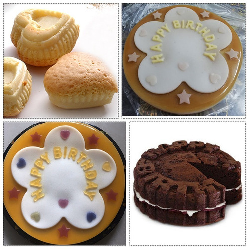 Molde Silicona De Happy Birthday - Repostería Gelatinas Pays Color Colores