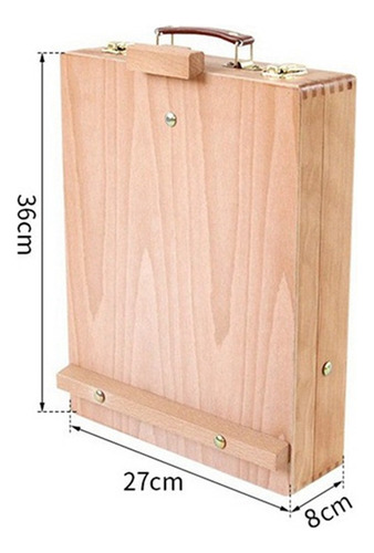 Caja De Bocetos De Mesa Grande Ajustable De Madera, Caballet