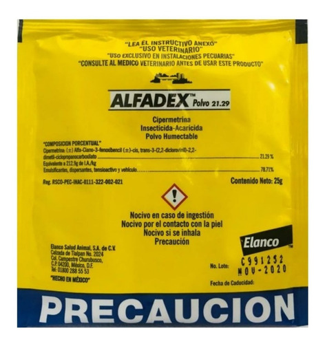 Paquete De 10 Sobres Alfadex 25 Gr Cada Uno Elanco