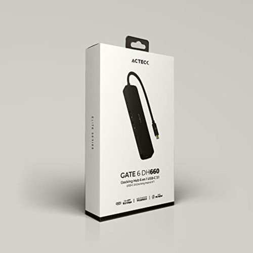 Hub Usb C 6 En 1 Gate 6 Dh660 4k Hdmi + 1xusb A 3.0 + 1xusb