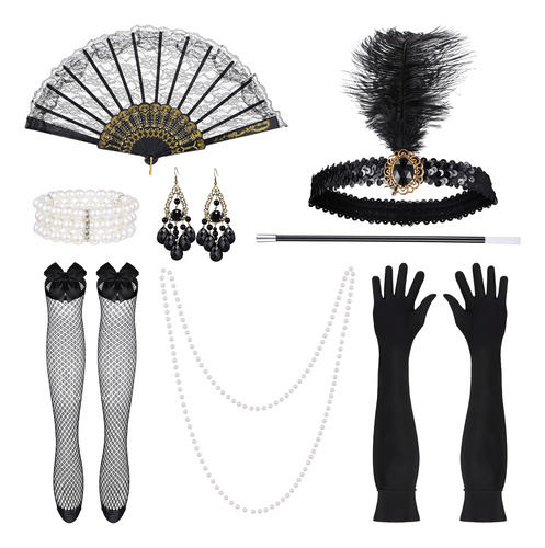 Set De Accesorios Para Disfraz Flapper De Los Años 20 Para M