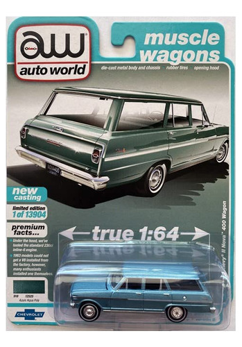 Chevy Ii Nova 400 Wagon 1963 (aqua)