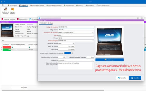Software De Control De Inventario Y Almacén Windows Con App