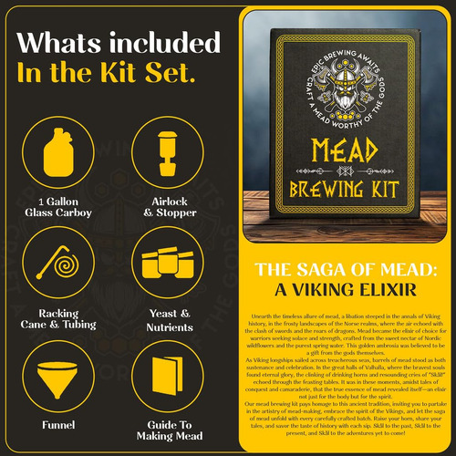 Kit Para Elaborar Vino De Miel Inspirado En Vikingos Kit Reu