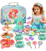 Comprar Jitnetiy Juego De Té Para Niñas De 44 Piezas Juguete De Postre Fiestas Té Comida De Cocina Juguete,Juguete De Simulación De Cocina Para Niños Regalos De Cumpleaños Para Niños