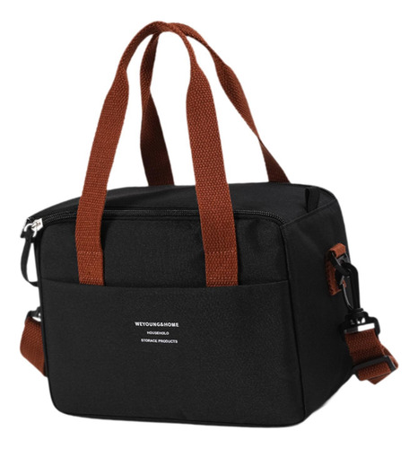Bolsa Térmica Aislante Para Almuerzo, Bolsa De Mano Negro