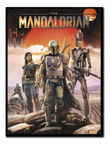 #314 - Cuadro Vintage 30 X 40 - The Mandalorian Star Wars