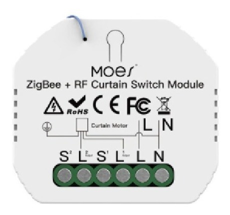 Interruptor Cortina Zigbee + Rf Casa Inteligente