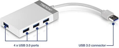 Trendnet Hub Usb 30 De 4 Puertos, Tu3-h4e, Plug & Play, Hub