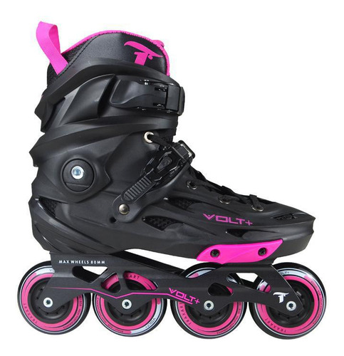Patins Inline Freestyle Traxart Volt+ 2.0 80mm 9 Rosa 39/40