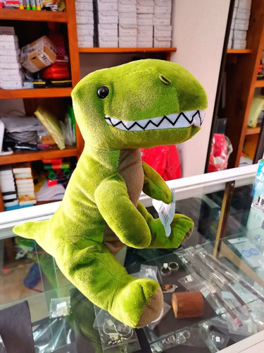Imagen 2 de 2 de Dinosaurio De Peluche Verde Para Niños Super Suave