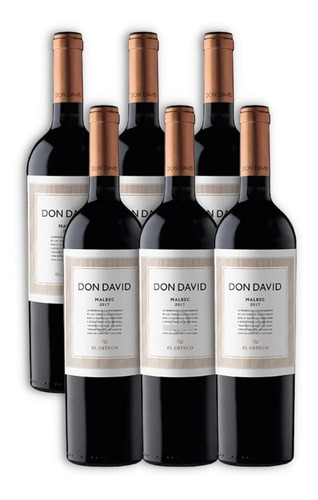 Vino Don David Malbec X6u 750ml El Esteco Valle De Cafayate