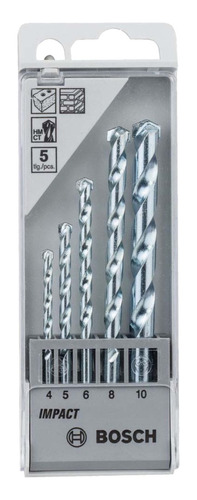 Kit Furadeira Impacto Bosch Gsb450re Com 5 Brocas Cyl-1 220v