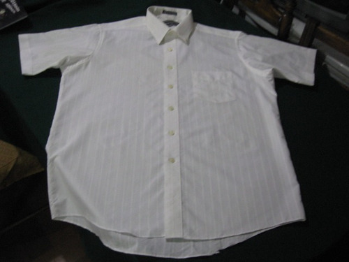 Camisa,  Blanca Manga Corta David Taylor Talla L