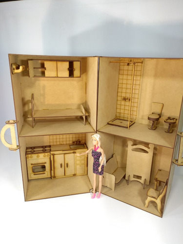 Casita Valija Barbarita + Muebles Barb