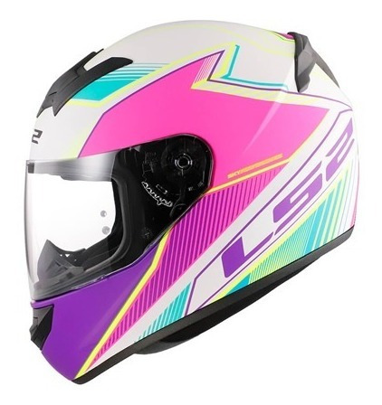 Imagen 2 de 7 de Casco Moto Ls2 352 Lux Brilliant Rosa Mujer Devotobikes