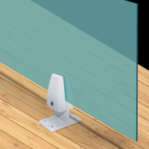 Suporte Para Fixar Vidro Ou Mdf Em Parede E Piso 2pçs