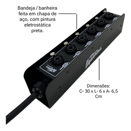 Multicabo Com Medusa 6 Vias Combo Cabos Aquarius - 50 Metros
