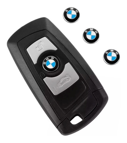 Imagem 2 de 3 de 3 Emblemas Chave Bmw 11mm Em Alumínio Excelente Qualidade