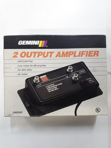 Amplificador De Sinal De Antena Vhf/uhf/fm Com 2 Saidas 110v (Usado)