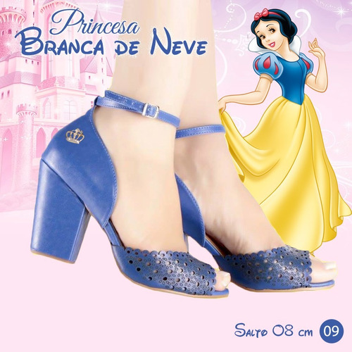 Scarpin Meia Pata  Mickey Princesas Disney Pronta Entrega