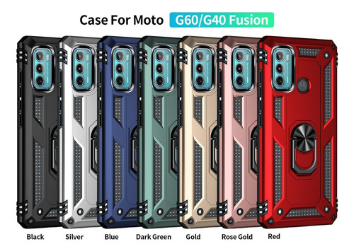 Sjghm- Capa De Celular Com Anel Magnético Para Moto G60/g40