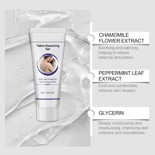 Gel Solvente Para Tatuajes, Crema Para Eliminar Tatuajes