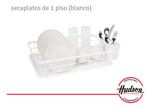 Escurridor De Platos Blanco 1 Piso Linea Hudson Cocina