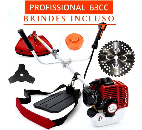 Rocadeira Profissional Gasolina 4 Tempos 62cc Frete Gratis