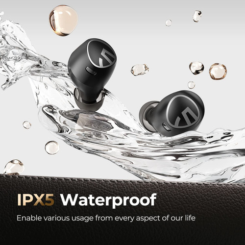 Auriculares Soundpeats, Negro/recargable/bluetooth