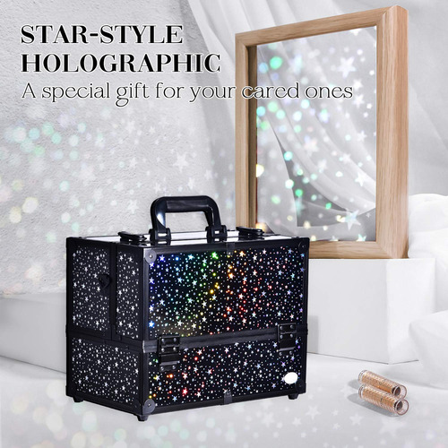 Estuche De Maquillaje Joligrace, 6 Bandejas Grandes, Con Est