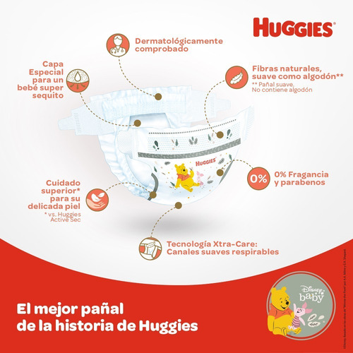 Imagen 5 de 10 de Huggies Supreme Care Pack X 2 + Toallas Oleo Calcareo 80 X 2