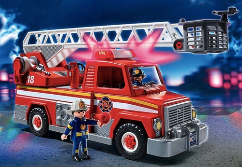 Playmobil Rescue Ladder Unit Carro Unidad Rescate Bomberos