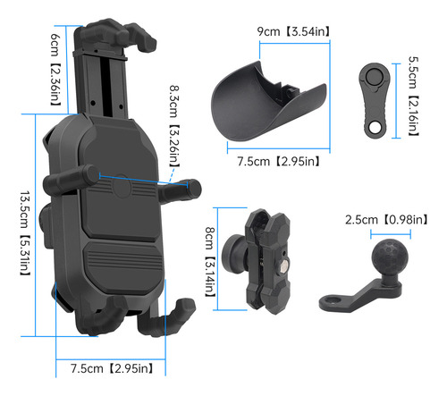 V Soporte De Teléfono Móvil Impermeable Para Motocicleta Con