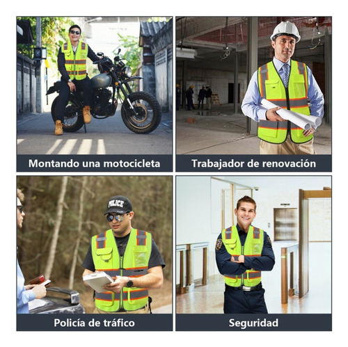 Yyyy Chaleco De Seguridad Con Reflejante Muy Resistente