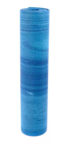 Tapete Yoga Mat Pilates Em Pvc 6mm Rainbow Com Bolsa Yangfit Cor Azul