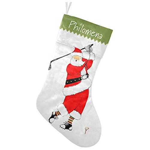 Xozoty Santa Claus Golf Nombre Personalización Calcetines De