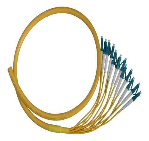 Fibra Optica Monomodo 12 Pelos Lc X 10 Mt Multipigtail