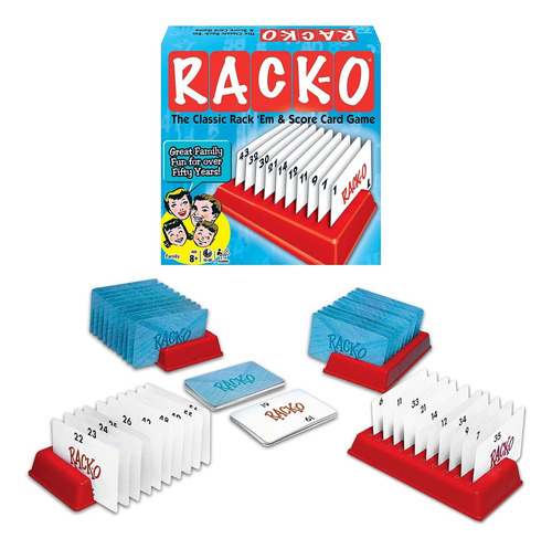 Winning Moves Rack-o, Juego De Mesa Cartas Retro