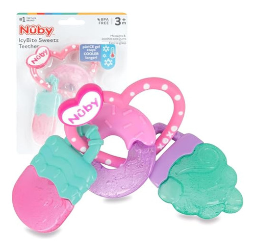 Nuby Icybite - Anillo De Mordedor De Paleta, Dona Y Helado,