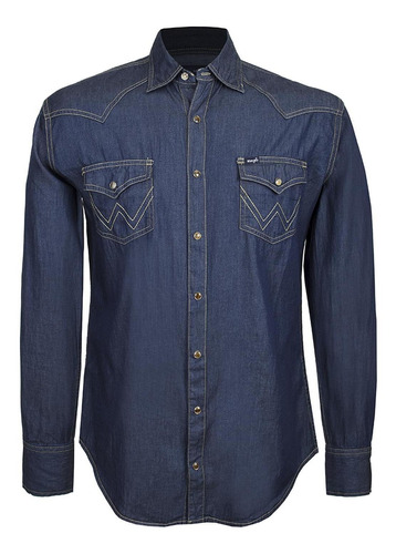 Camisa Vaquera Wrangler Hombre Mezclilla S98