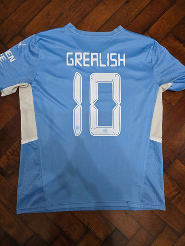 Camiseta Titular Manchester City 2021/22 Grealish 10 Talle M (Usado)