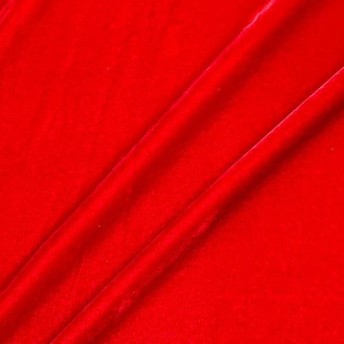 Tecido Veludo Alemão Nobre 1,40m Para Roupas Femininas -1m Cor Vermelho