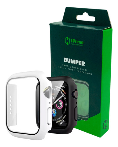 Capa Bumper Hprime + Película Vidro Temp Watch 45mm 7 8 9