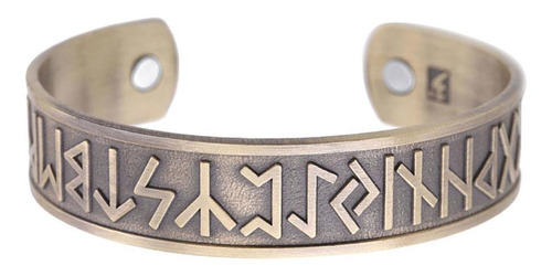 Runes Brazalete Elástico Ancho Brazalete Dorado