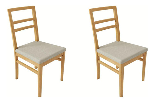Cadeira Madeira Maciça Zuzu Artemobili Kit Com 2 Cadeiras