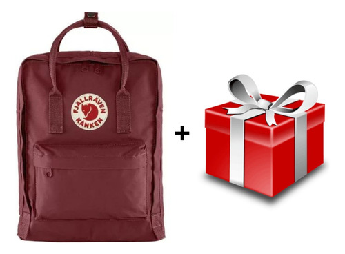 Mochila Fjallraven Kanken Sueca Medium Ox Red 16 L + Regalo