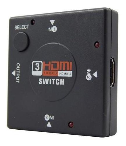 Adaptador Switch Hdmi 3 Entradas - 3 Aparelhos Em 1 Entrada