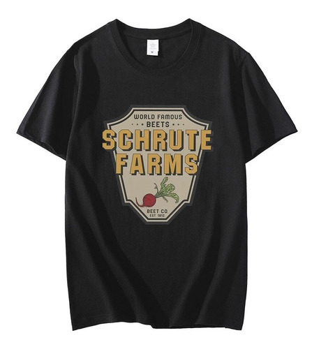 Playera Vintage Hombre Dwight Schrute Farms Manga Corta ALG